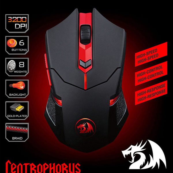 ماوس ردراگون گیمینگ مدل Redragon Centrophorus M601-3 اصل