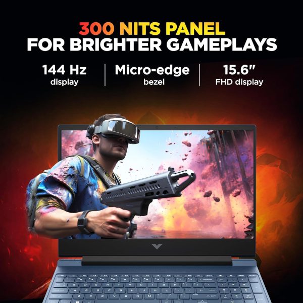 لپ تاپ گیمینگ 15.6 اینچی اچ‌ پی مدل Victus 15 fb3120AX-R7 7445HS-16GB DDR5 5600MHz-512GB SSD-RTX3050 6GB-FHD 144Hz-W
